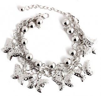 Silver Butterflies Bracelet