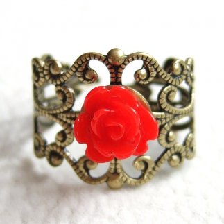 Red Resin Rose