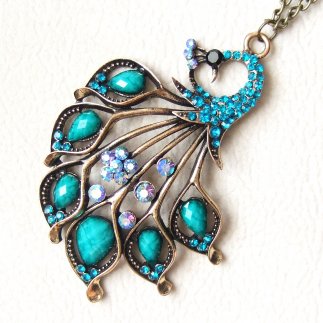 Turquoise Vintage Peacock