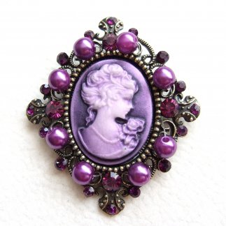 Purple Lady Brooch