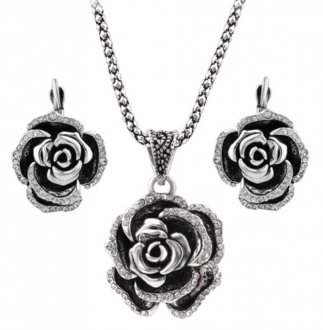 Silver Roses Set