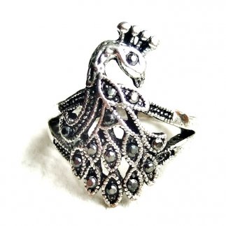 Silver Peacock Ring