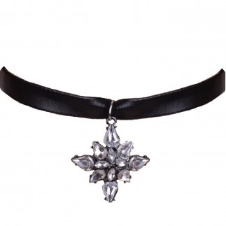 Cross Leather Collar