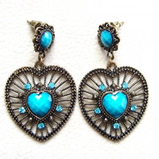 Turquoise Vintage Hearts