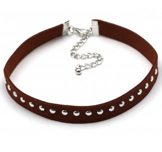 Pins Choker Brown