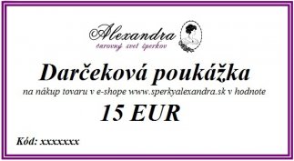 Darčeková poukážka na 15 EUR