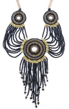 Black Tassel Beads