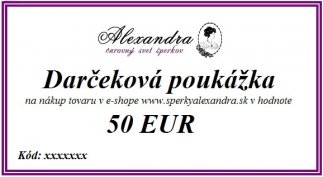 Darčeková poukážka na 50 EUR