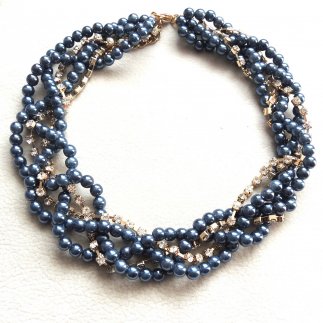 Dark Blue Pearls Elegance