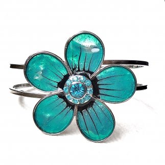 Turquoise Flower Bangle