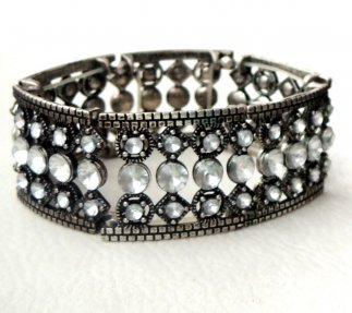 Silver Diamonds Bangle