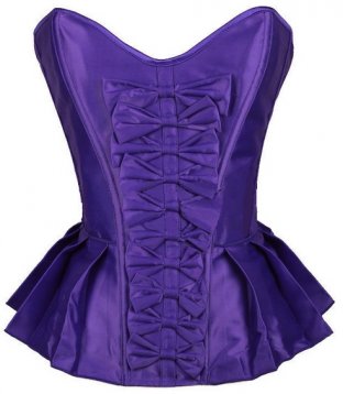 Purple peplum corset