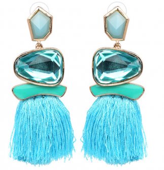 Tassel Crystal Turquoise