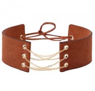 Brown Chain Choker