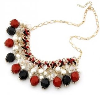 Black Red Beads