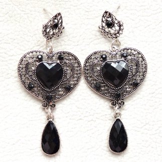 Black Antique Hearts