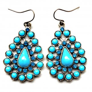 Blue Beaded Drops