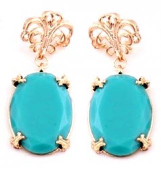 Golden Turquoise Ovals