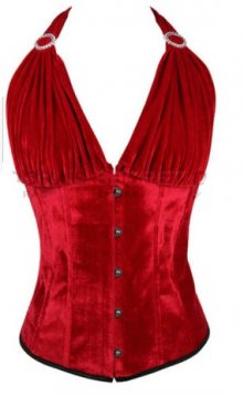 Velvet corset red