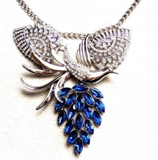 Silver Peacock Blue