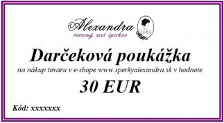 Darčeková poukážka na 30 EUR