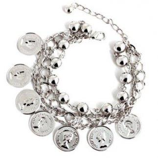 Silver Coins Bracelet