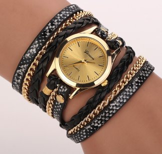 Black Leather Watch