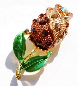 Golden Rose Brooch