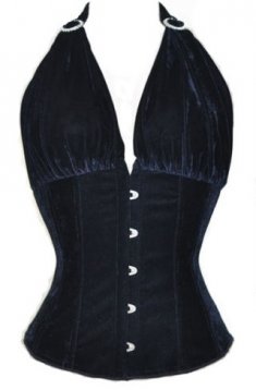 Velvet corset blue
