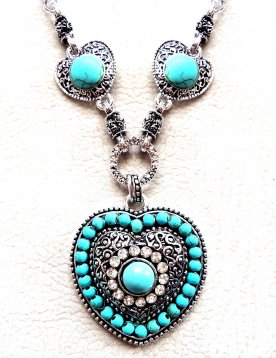 Turquoise Antic Heart