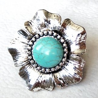 Turquoise Flower Ring