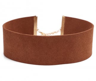 Brown Leather Choker