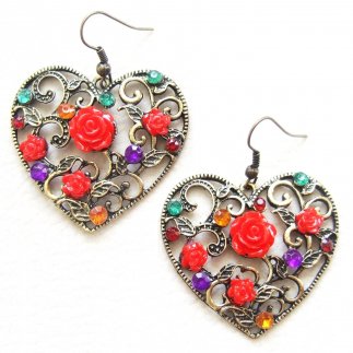 Red Vintage Hearts