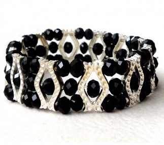 Black Crystal Bangle