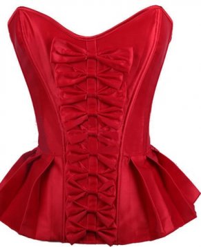 Red peplum corset