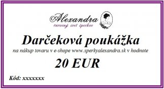 Darčeková poukážka na 20 EUR