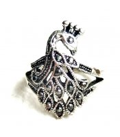 Silver Peacock Ring