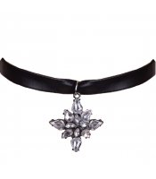 Cross Leather Collar