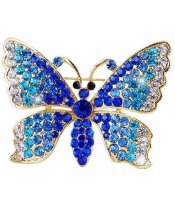 Blue Butterfly Brooch