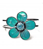 Turquoise Flower Bangle