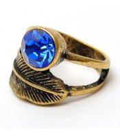 Blue Leaf Ring