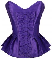 Purple peplum corset