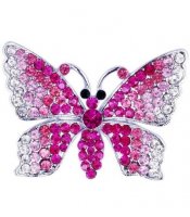 Pink Butterfly Brooch