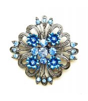 Blue Flower Brooch