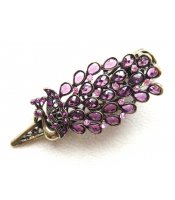 Purple Peacock Clip