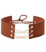 Brown Chain Choker