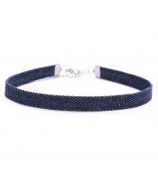 Denim Choker Dark