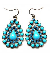 Blue Beaded Drops