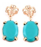 Golden Turquoise Ovals