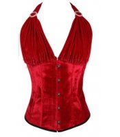 Velvet corset red